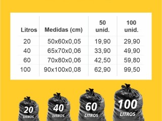 Sacos de Lixo | Distribuidora | Caraguatatuba SP